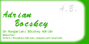 adrian bocskey business card